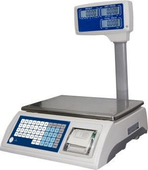 Price-computing scale with printer